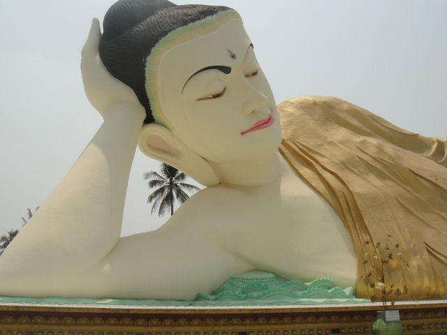 buddha myanmar burma face serene reclining buddha buddhism bago
