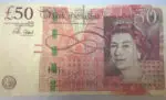 fake 50 pound note front