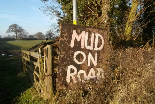 mud on road