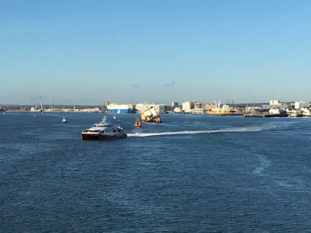 Mekhanik Yartsdev on her way to Southampton Harbour