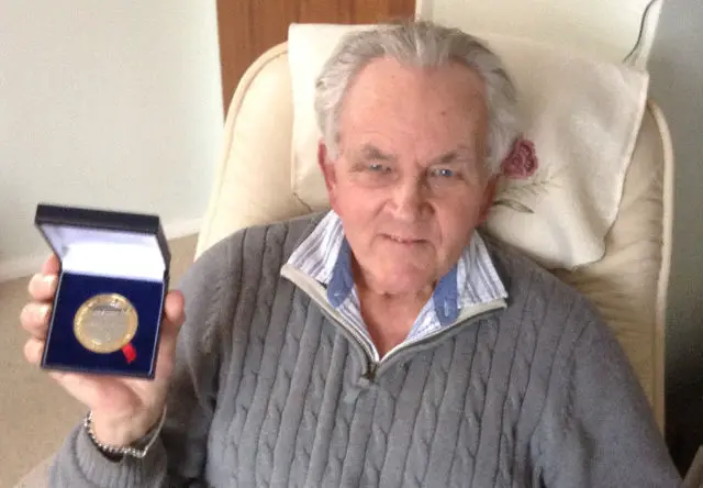 Don Hunt with medal