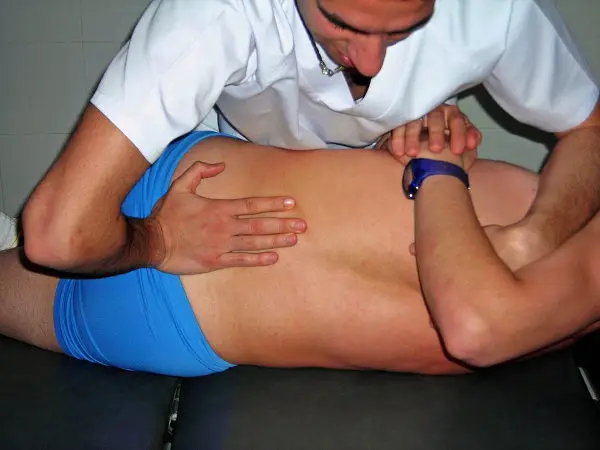 osteopath working on a body 