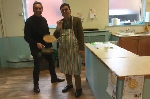 Pancake Day 2018 Michael Lilley and Wayne Whittle