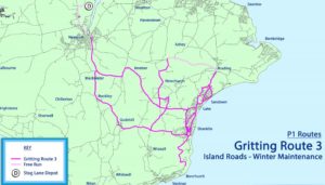 Isle of Wight Gritting Route 3