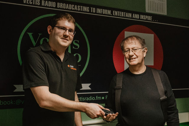Wight Computers' Andrew Nordbruch and Vectis Radio's Kelvin Currie