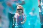Young girl enjoys Rainbow Run