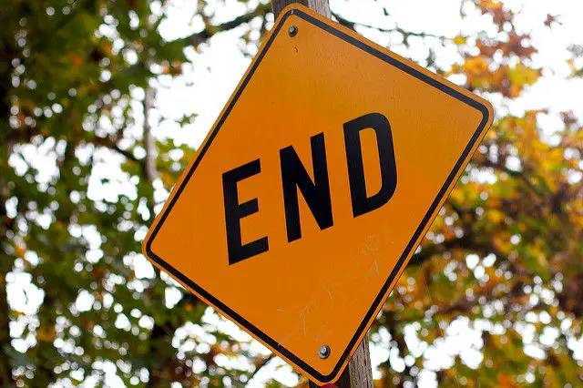 end sign