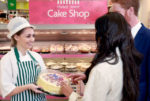 harry and megahn at morrisons buying cake