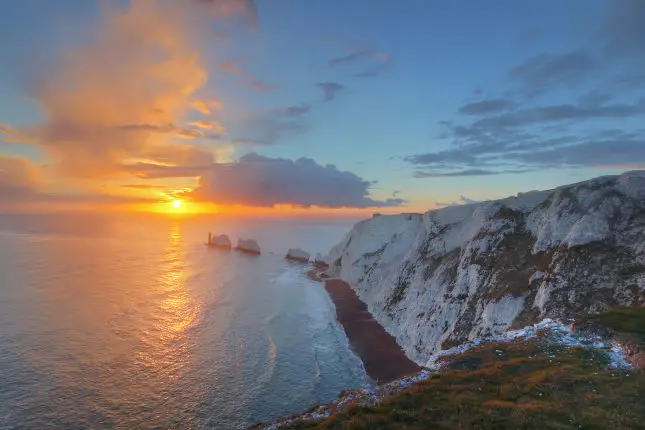 the needles at sunset