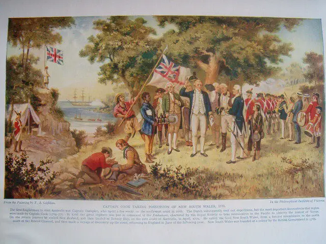 Captain_Cook_takes_formal_possession_of_New_South_Wales_1770 Public Domain