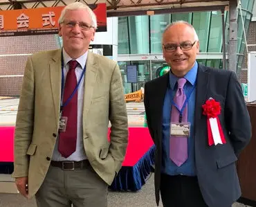 Dr Jeremy Lockwood (left) and Dr Martin Munt at the exhibition