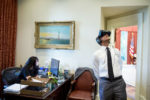 Obama using VR headset