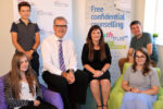 Wightlink's Keith Greenfield with young members of the Isle of Wight Youth Mental Health Taskforce