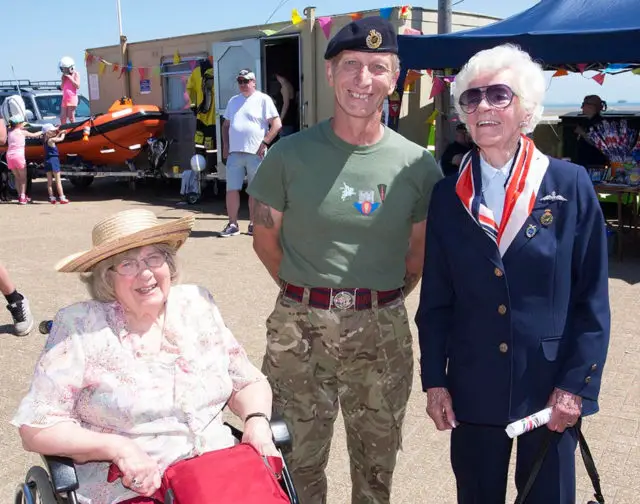 Ryde resident, Phyllis Reading (92), Mary Ellis (100), Stan Baker Armed Forces Day June 2017 by Graham Reading Photography 