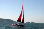 natasha lambert sailing near the needles