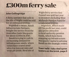 Wightlink sale - Sunday Times