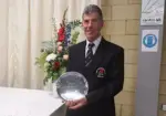 Hampshire Captain and former British Champion, Richard Wilson, collecting the Bob Davis Memorial Plate