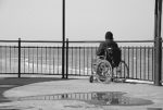 wheelchair by sea