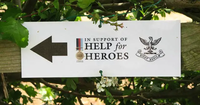 Help for Heroes sign