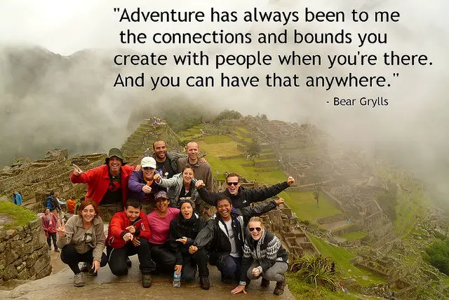 bear grylls quote and people on great wall of china - jmparrone