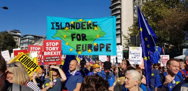 Islanders for Europe on People's Vote march