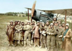 22 Squadron RFC with a Bristol F2b at Vert Galant aerodrome, which was situated about 12 miles north of Amiens.