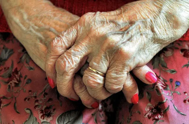 elderly lady's hands