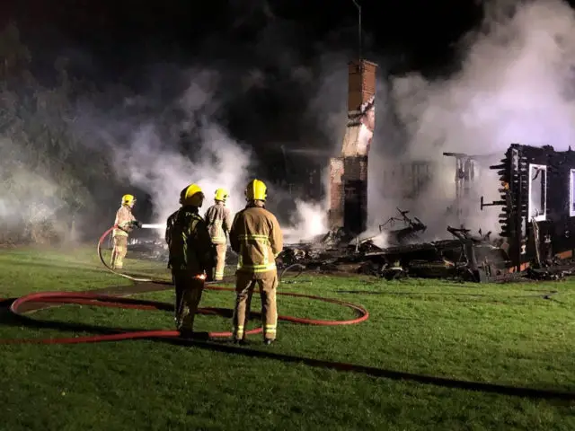 Porchfield fire by Friends of Freshwater Fire Station