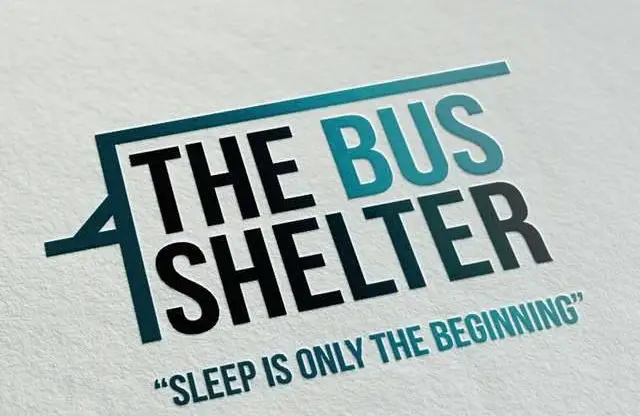 bus shelter - sleep is only the beginning logo