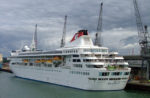 cruise ship at southampton docks