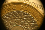 close up of a two pound coin