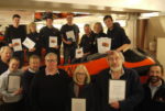 Volunteers receiving Lifeboat awards at Cowes RNLI