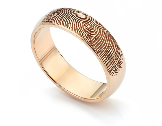 Serendipity's Rose Gold Fingerprint Ring