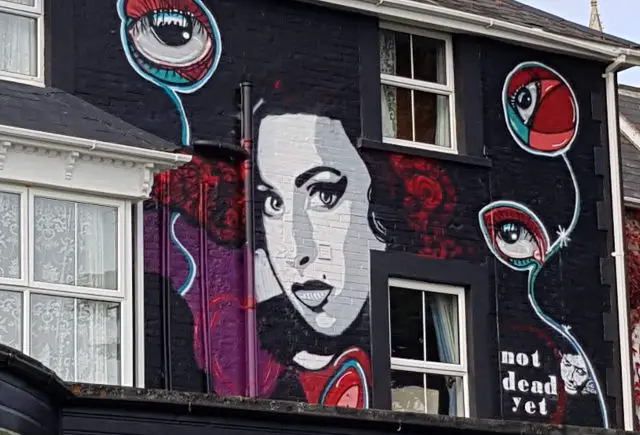 Amy Winehouse on the back of Nightingale Hotel