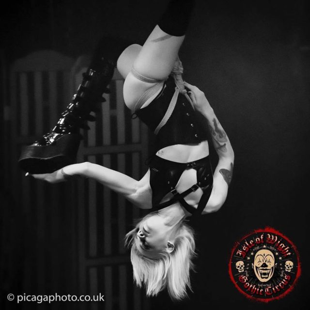 Silk acrobats will be performing at Gothic Circus Festival