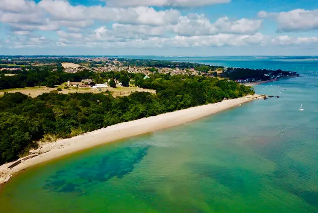 Aerial view of Priory Bay