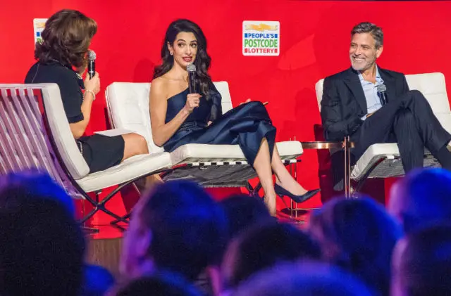 Amal and George Clooney at the gala event