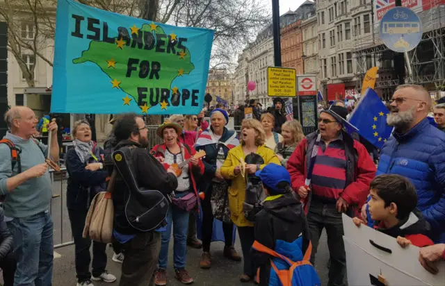 Islanders for Europe on people's vote march
