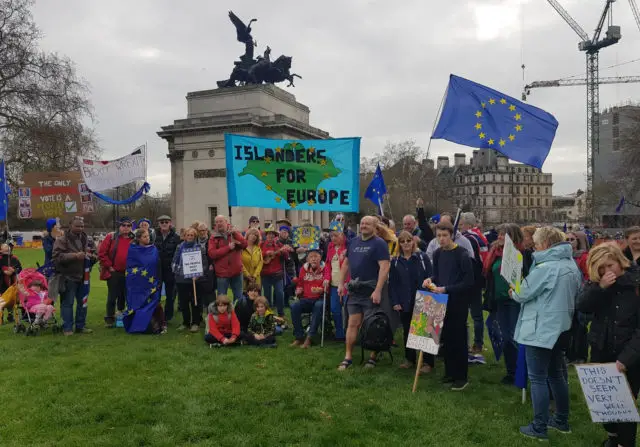 Islanders for Europe on people's vote march
