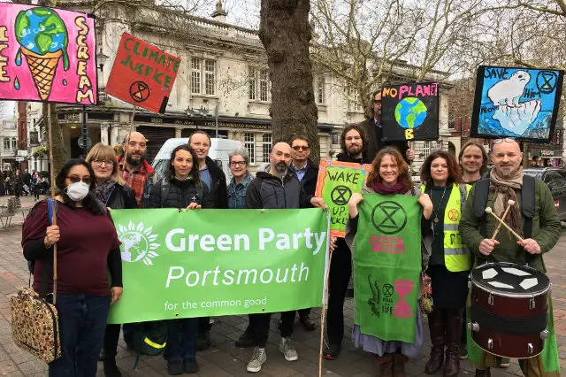 Supporters in Portsmouth of declaring a Climate emergency