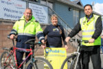 Wightlink’s Barry Southwell and Dan Cross with Sue Bailey from Re-Cycle Isle of Wight