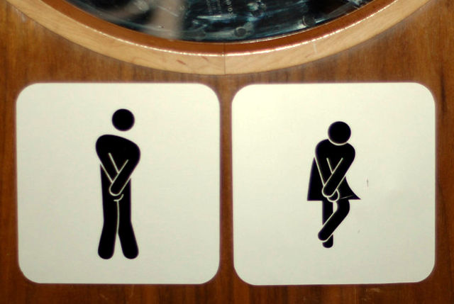 desperate for the toilet sign