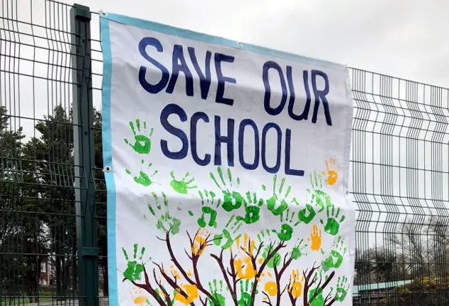 save our school banner - all saints freshwater