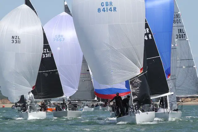 The fleet competing at the Quarter Ton Cup 2018. Credit, Fiona Brown