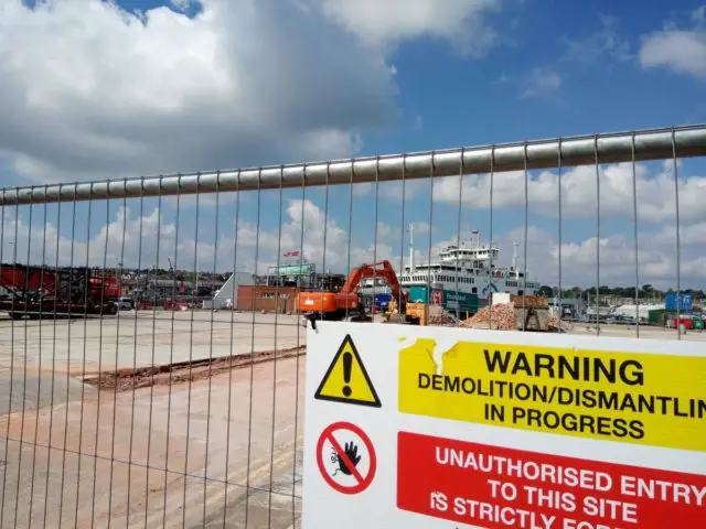 Red Funnel demolition site by Keith Turner 