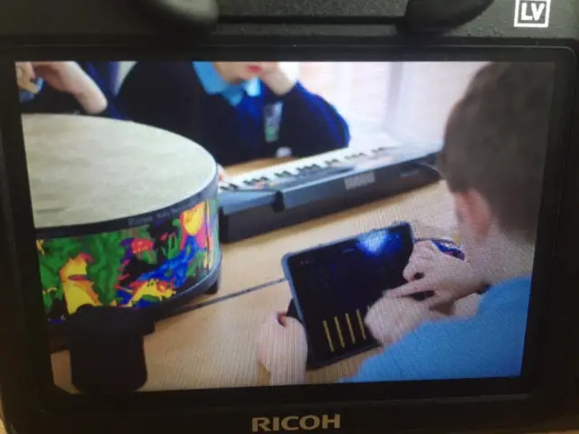 Pupils from St Saviours RC Primary School taking part in photography workshop