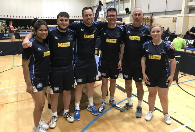 Isle of Wight Table Tennis Team after victory against Faroes