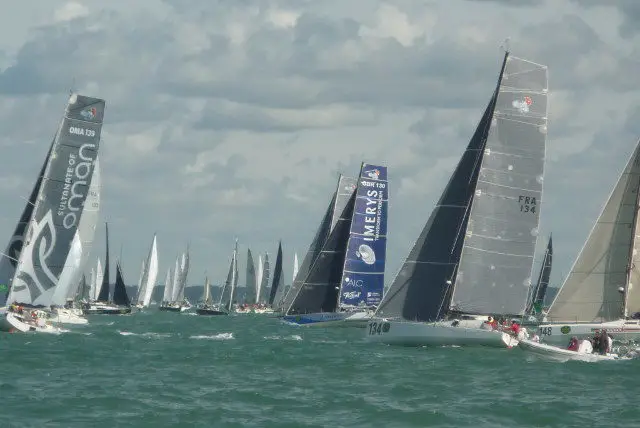 Yachts taking part in the Rolex Fastnet Race on the Solent