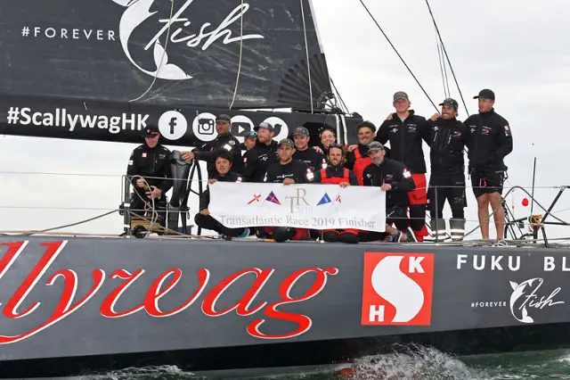 Transatlantic Race 2019 Newport, RI USA to Cowes, Isle of Wight UK. Scallywag takes line honours in Cowes Isle of Wight.