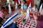 children making rockets